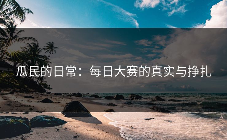 瓜民的日常：每日大赛的真实与挣扎